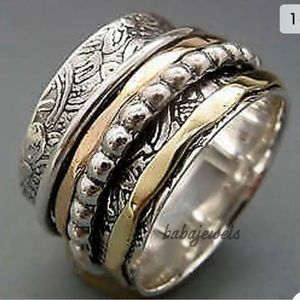 Sterling silver spinner ring